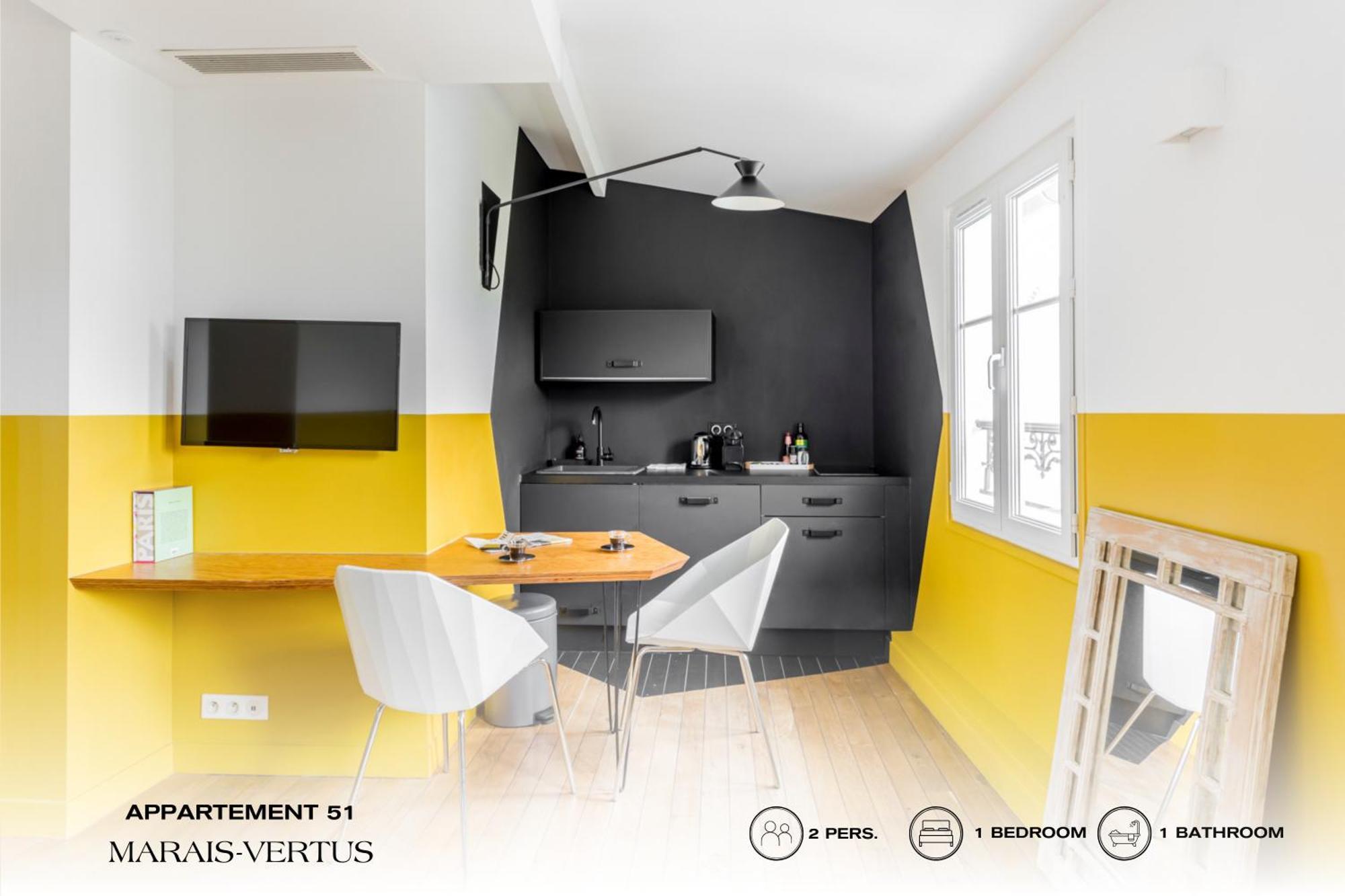 Beauquartier - Marais, Vertus Apartamento