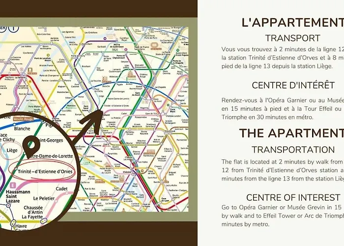 01.Appart 4Pers#2 Bedrooms#Pigalle#Opera#Paris 9