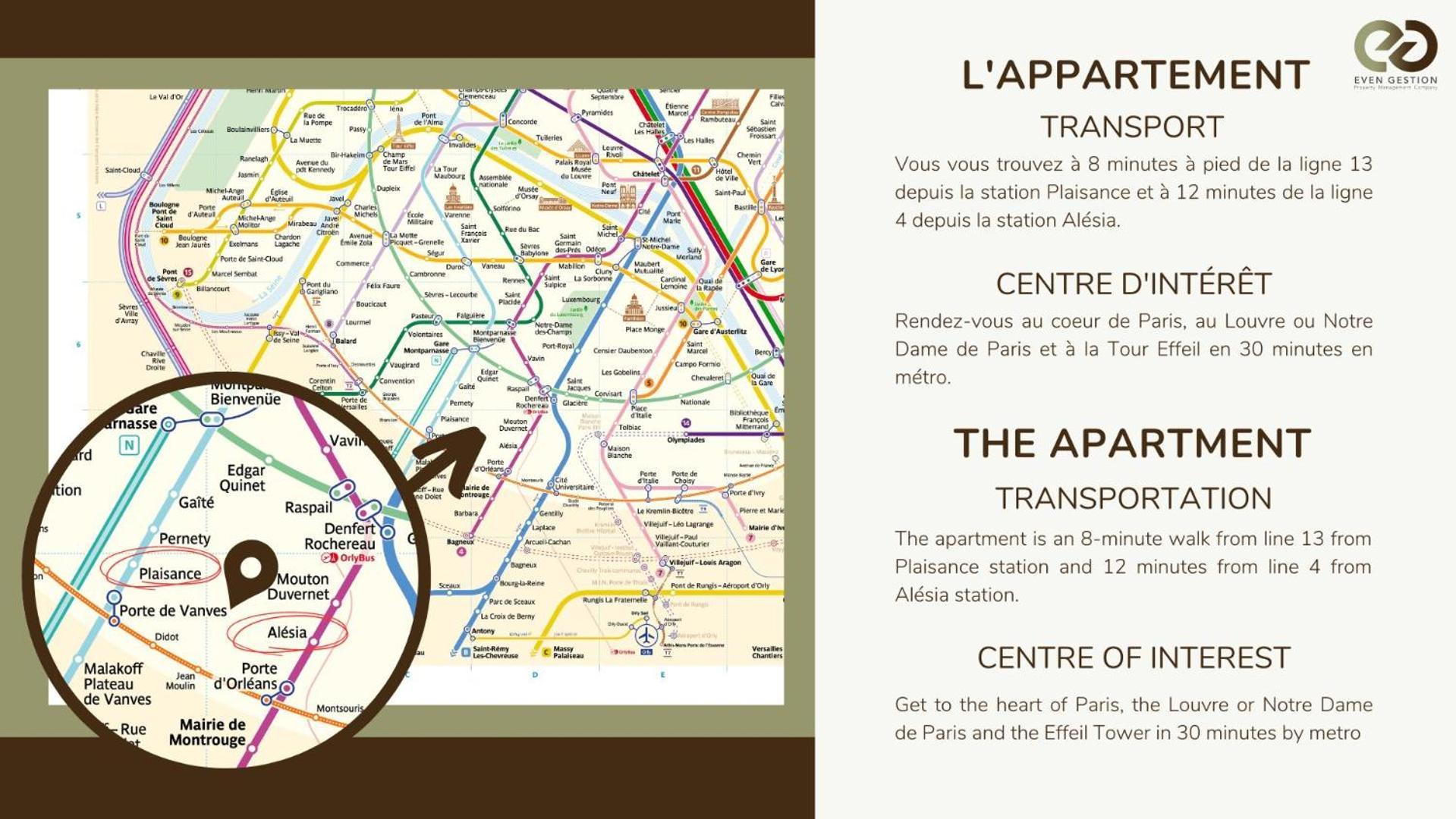 Appartement 1 Bedroom # 14 # Alesia Paris