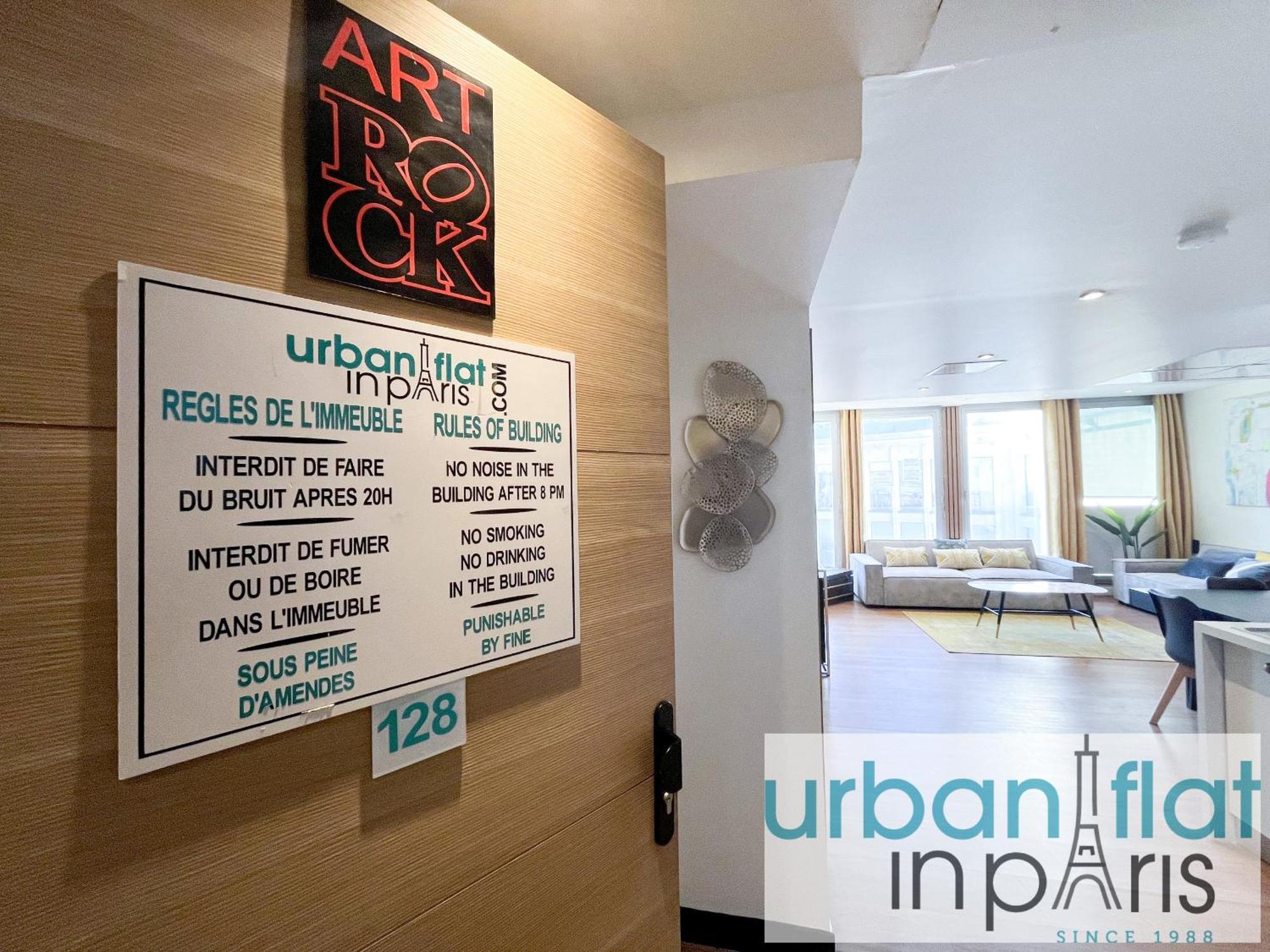 Urban Flat 128 - Art Rock 4bdr Flat Near Champs-elysees Apartment *