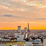 Apartment Direct Views Of Eiffel Tower & Sacre-Coeur From Mezzanine - 10 Mins To Paris Center