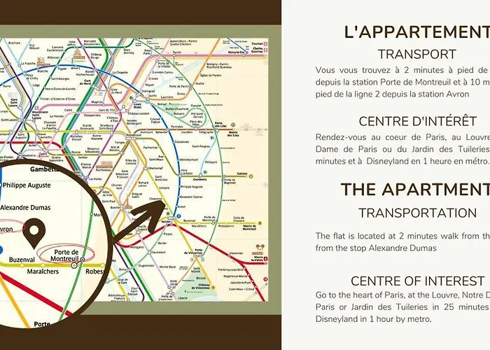 22.Appart 4Pers#1 Bedroom#Pere Lachaise #Nation