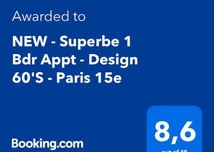 New - Superbe 1 Bdr Appt - Design 60\'S - Paris 15E