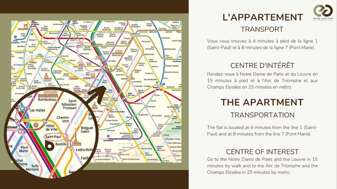 Apartamento Typical Parisian Duplex#4pers#le Marais Paris