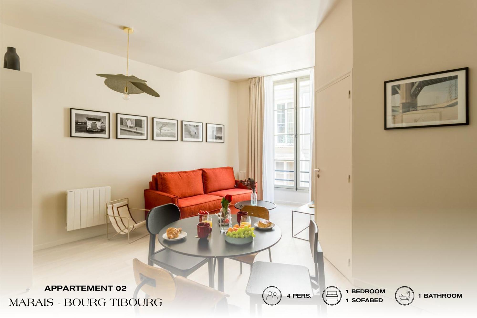 Apartamento Beauquartier - Marais, Bourg Tibourg