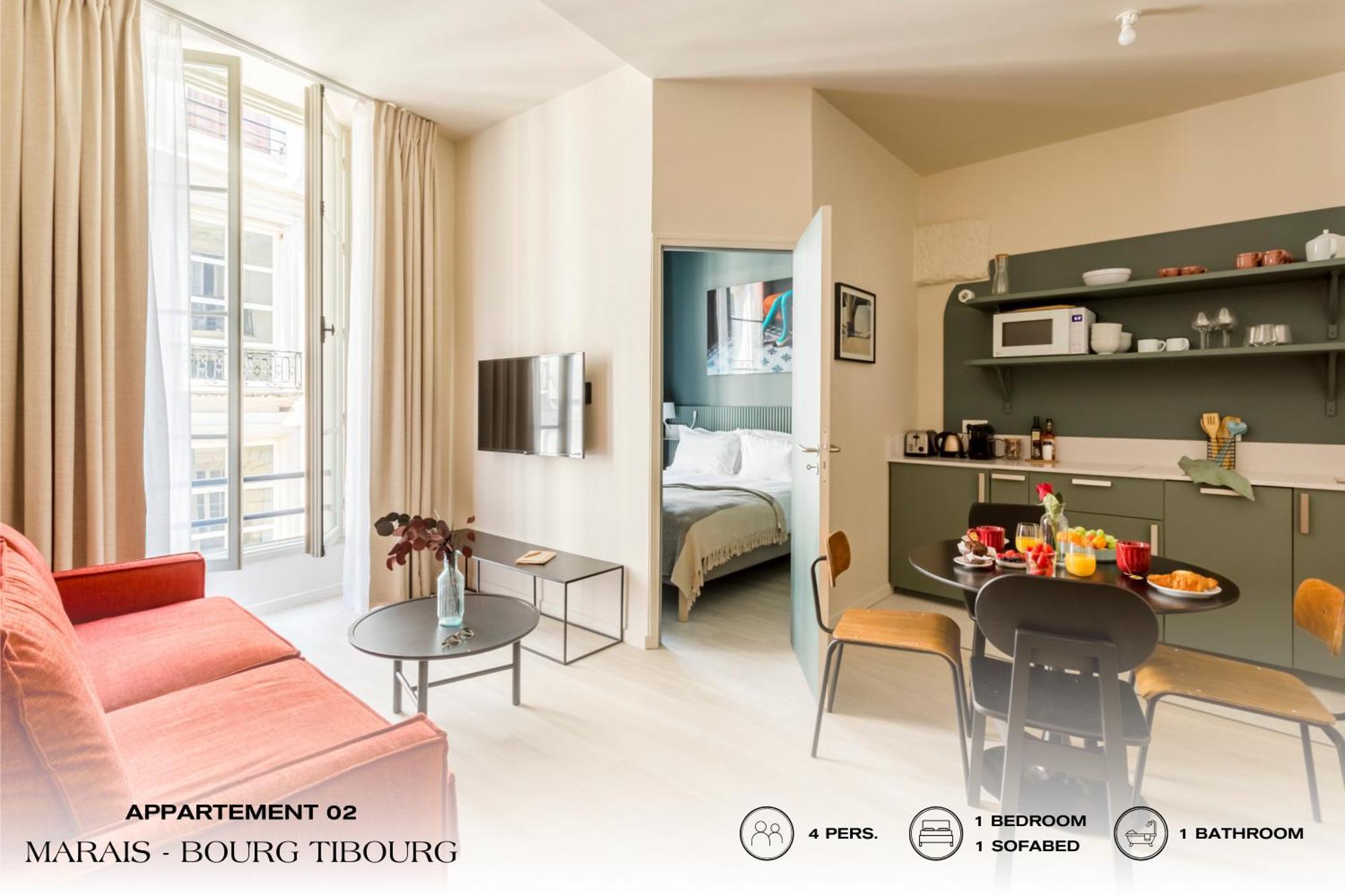 Apartamento Beauquartier - Marais, Bourg Tibourg