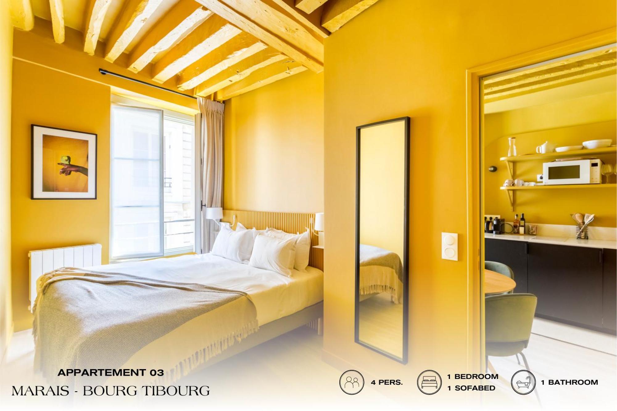Apartamento Beauquartier - Marais, Bourg Tibourg Paris