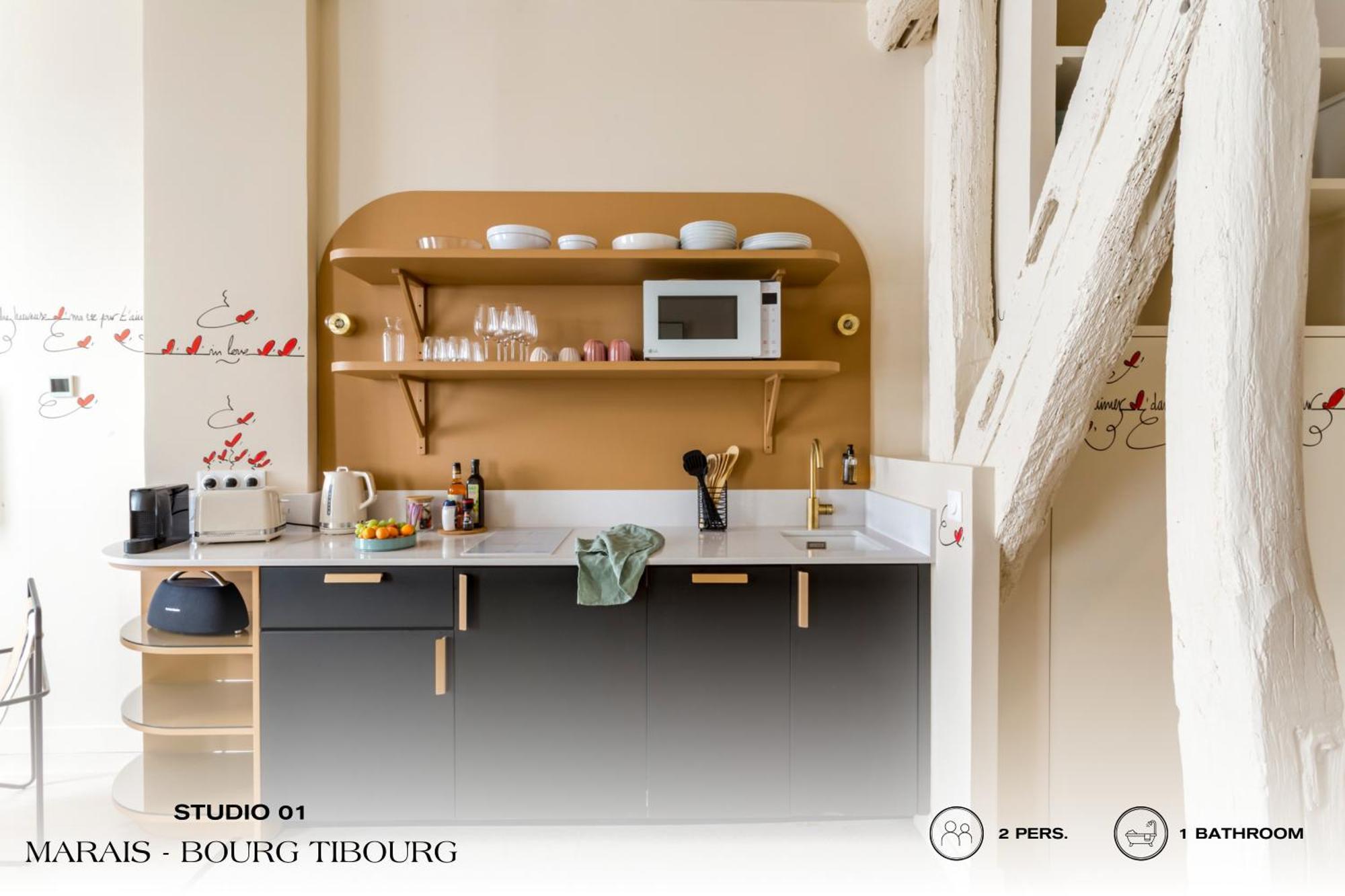 Beauquartier - Marais, Bourg Tibourg Apartamento