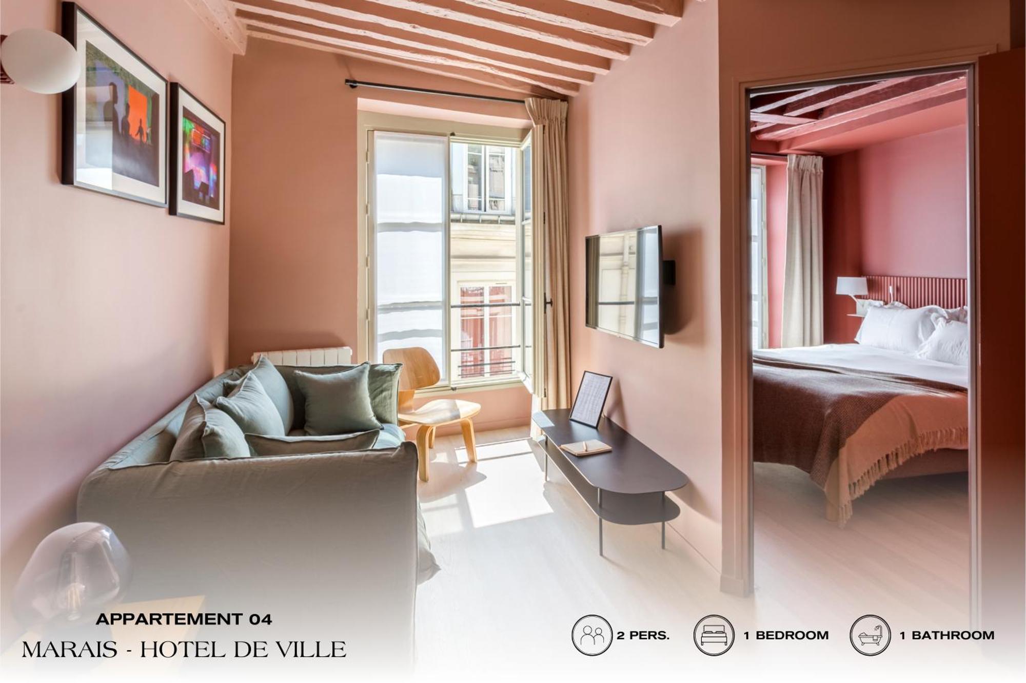 Apartamento Beauquartier - Marais, Bourg Tibourg Paris