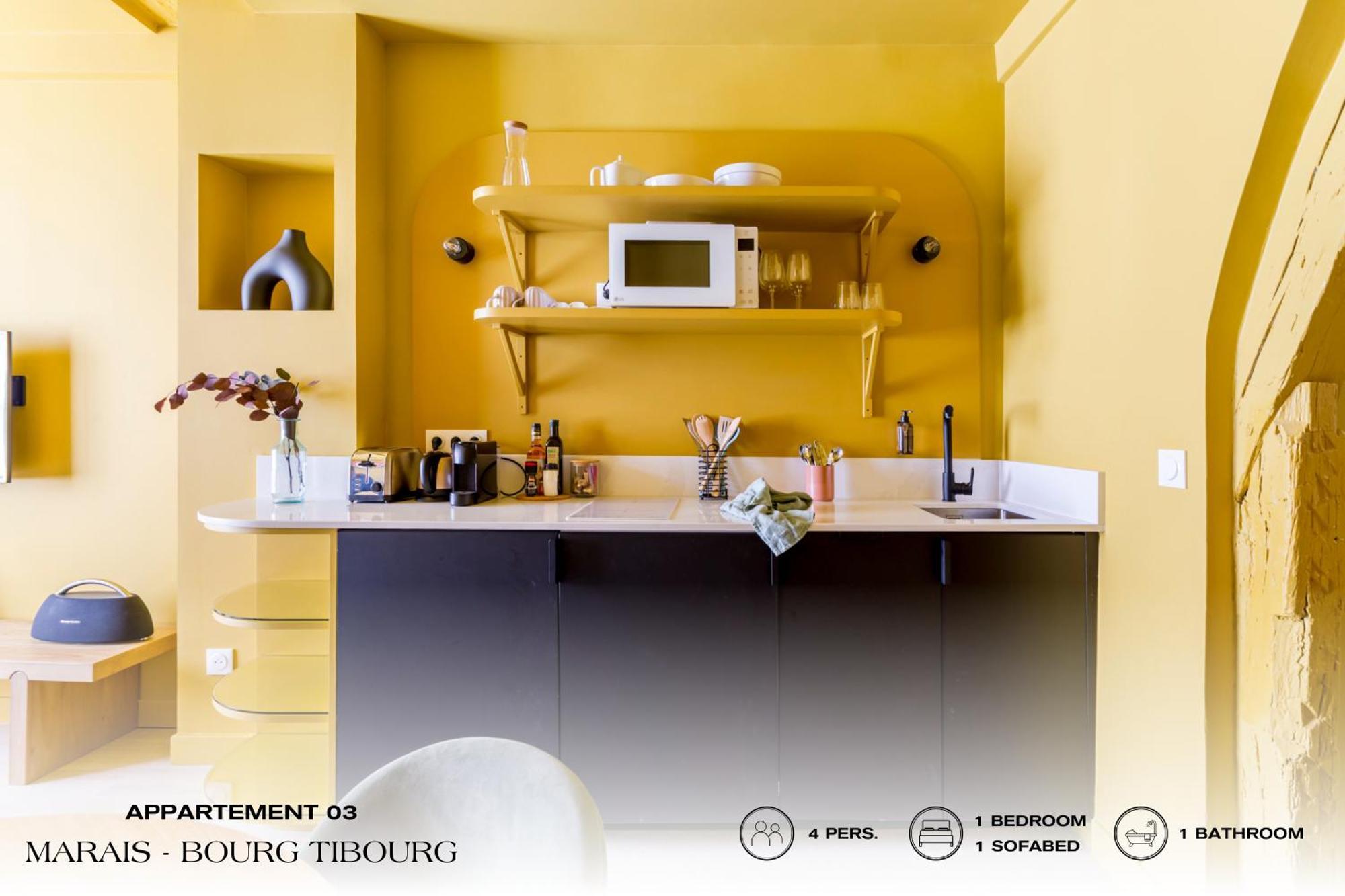 Beauquartier - Marais, Bourg Tibourg Apartamento