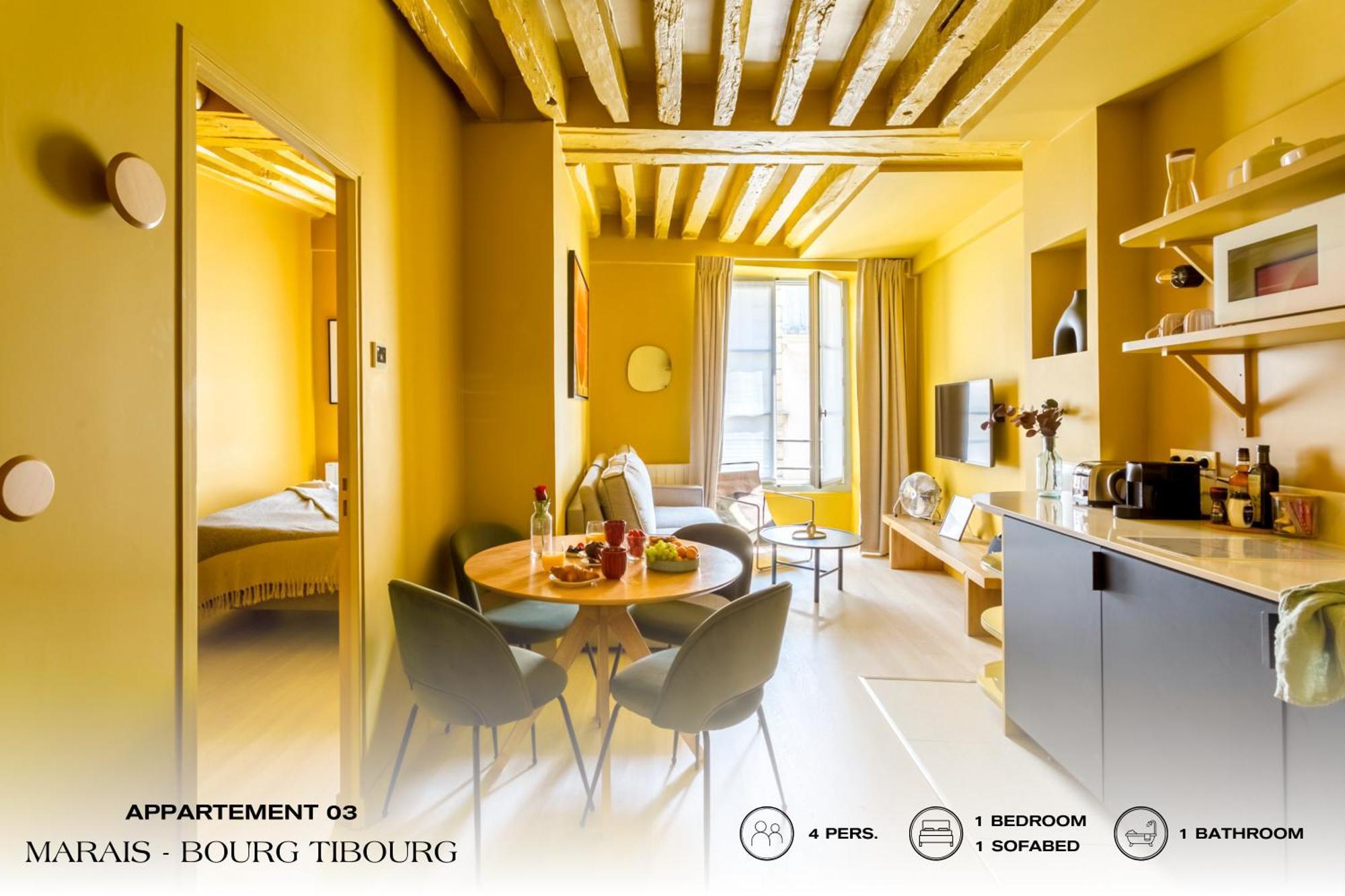 Beauquartier - Marais, Bourg Tibourg Apartamento Paris