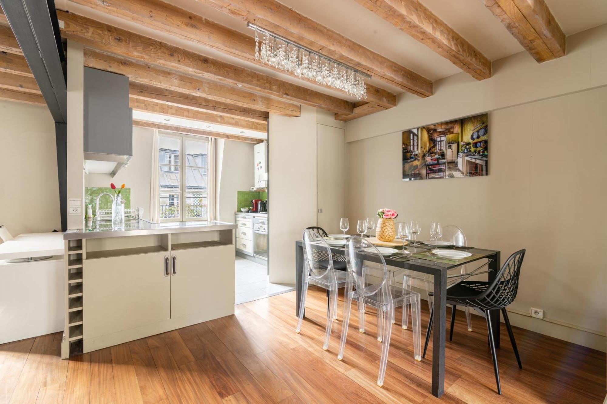 Appartement Quartier Mezzanine & 1br Le Marais Temple Free Netflix