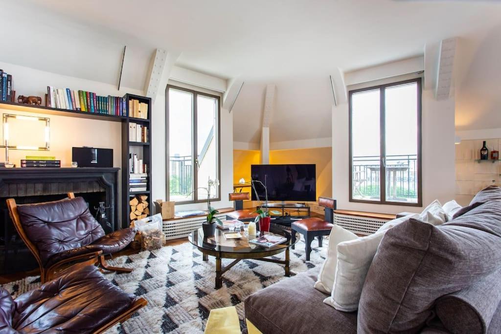 New Rbnb Eiffel Tower Rooftop 360 Terrace View And Parking Appartement *