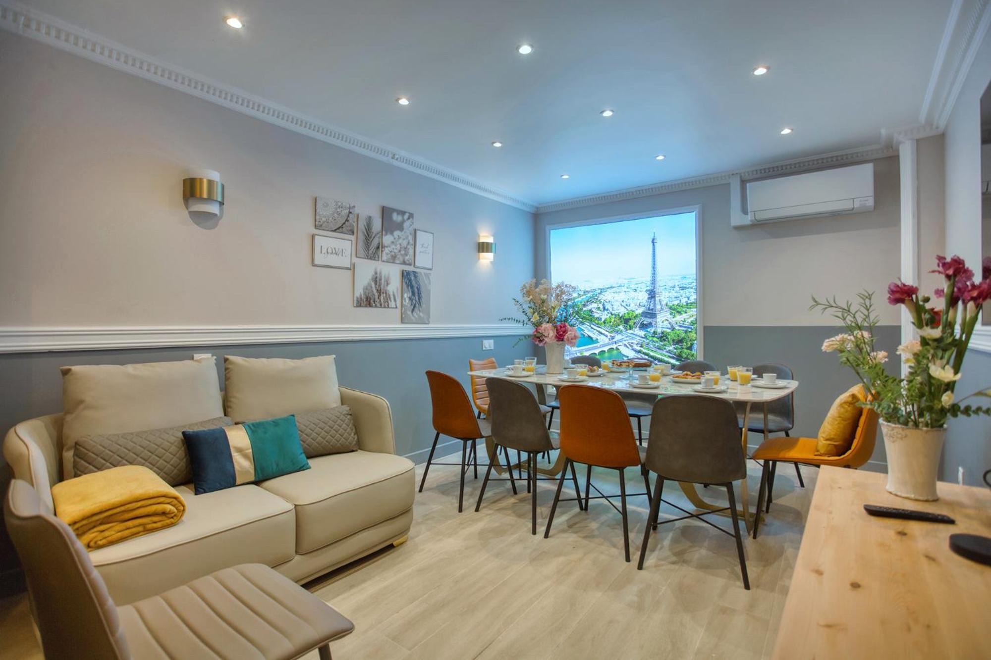 Apartment Elegant Triplex In - Ideal For 10 - Aircon Paris