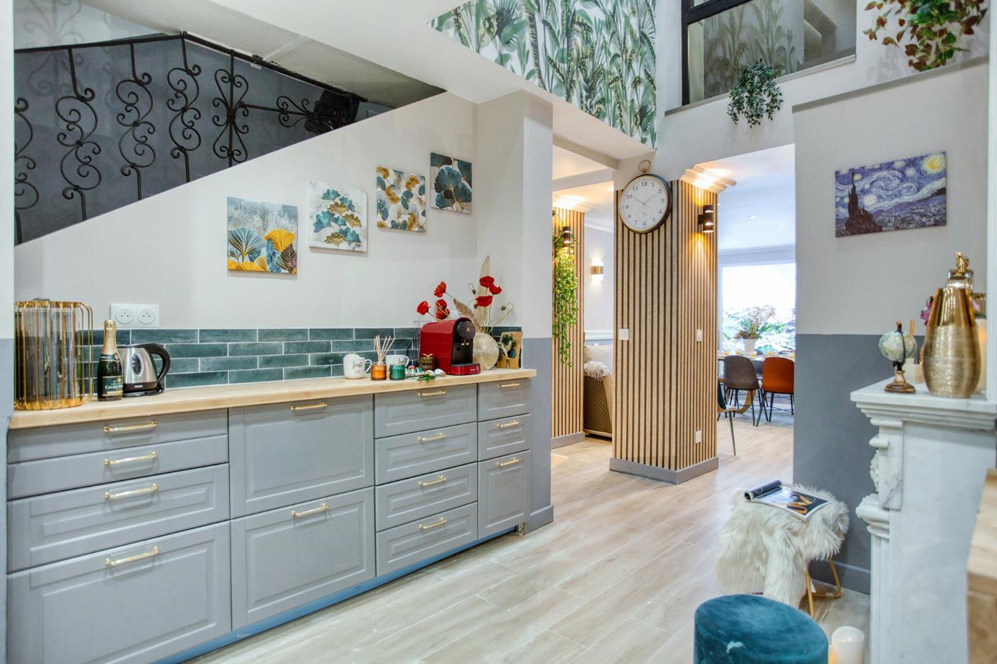 Elegant Triplex In - Ideal For 10 - Aircon * Paris