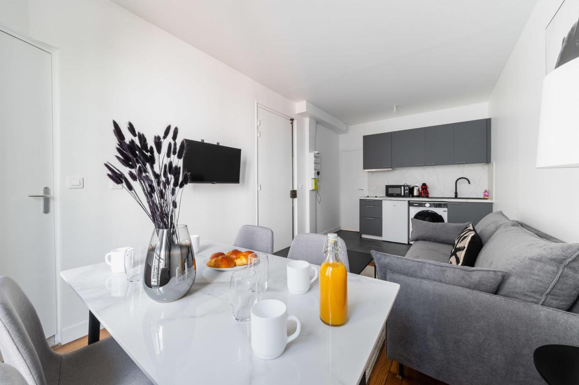 2 Pieces Refait Neuf Metro Jaures - 19 - 4p - Flat-guest