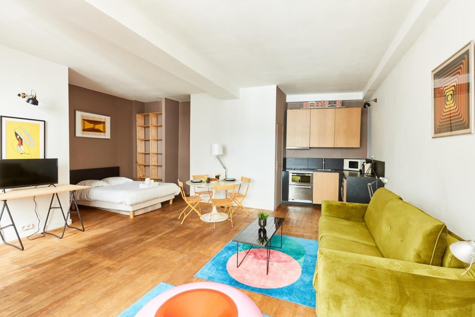 Bnbnook - Modern For 4 - Walk To Pompidou & Louvre Apartment Paris