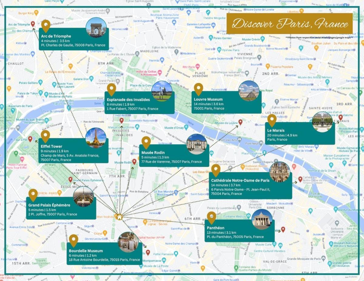 Le Bertrand - Cosy - 7 Pers- Invalides-tour Eiffel Paris