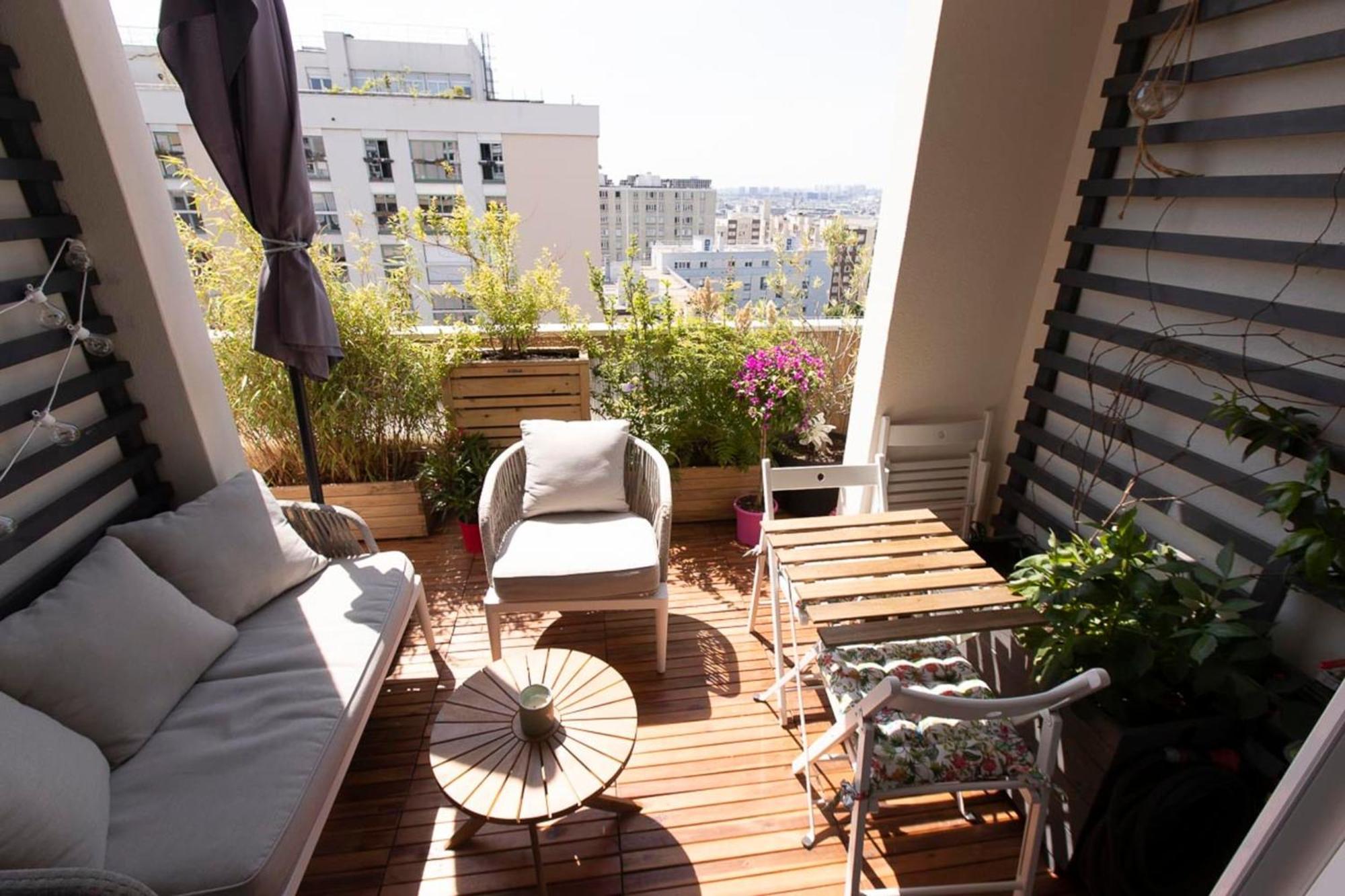 With Terrace And View Of Paris