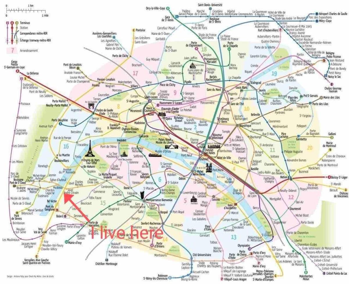 Apartment Large, Quiet, Familial Floor Duplex Paris