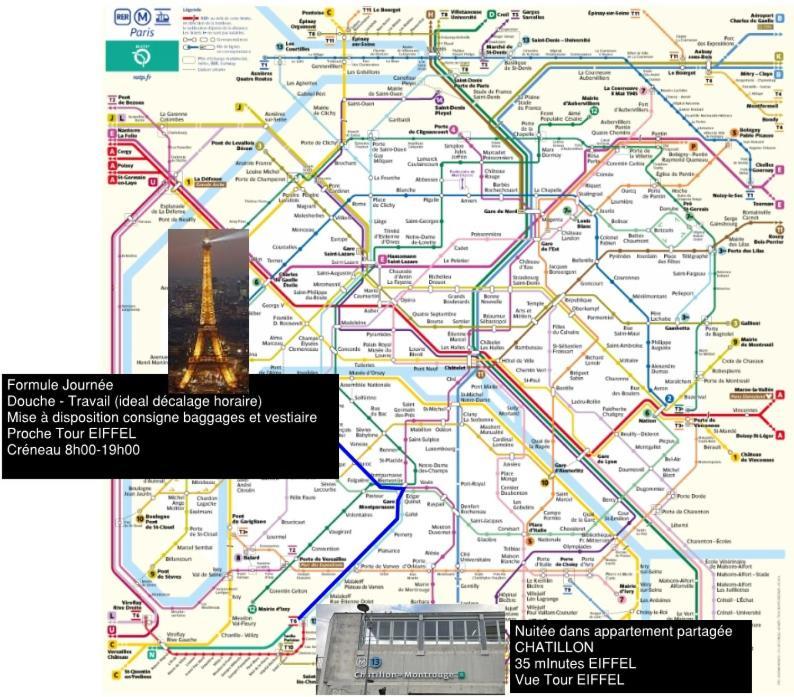 Eiffel Citea Dayroom Espace Sans Nuitee Et Partagee Chatillon Nuitee -- Repos Journee Ou Espace Travail 8-19h Proche Tour Eiffel Ou Usage Bureau A L'heure En Journee -- Nuitee Chatillon Avenue Homestay