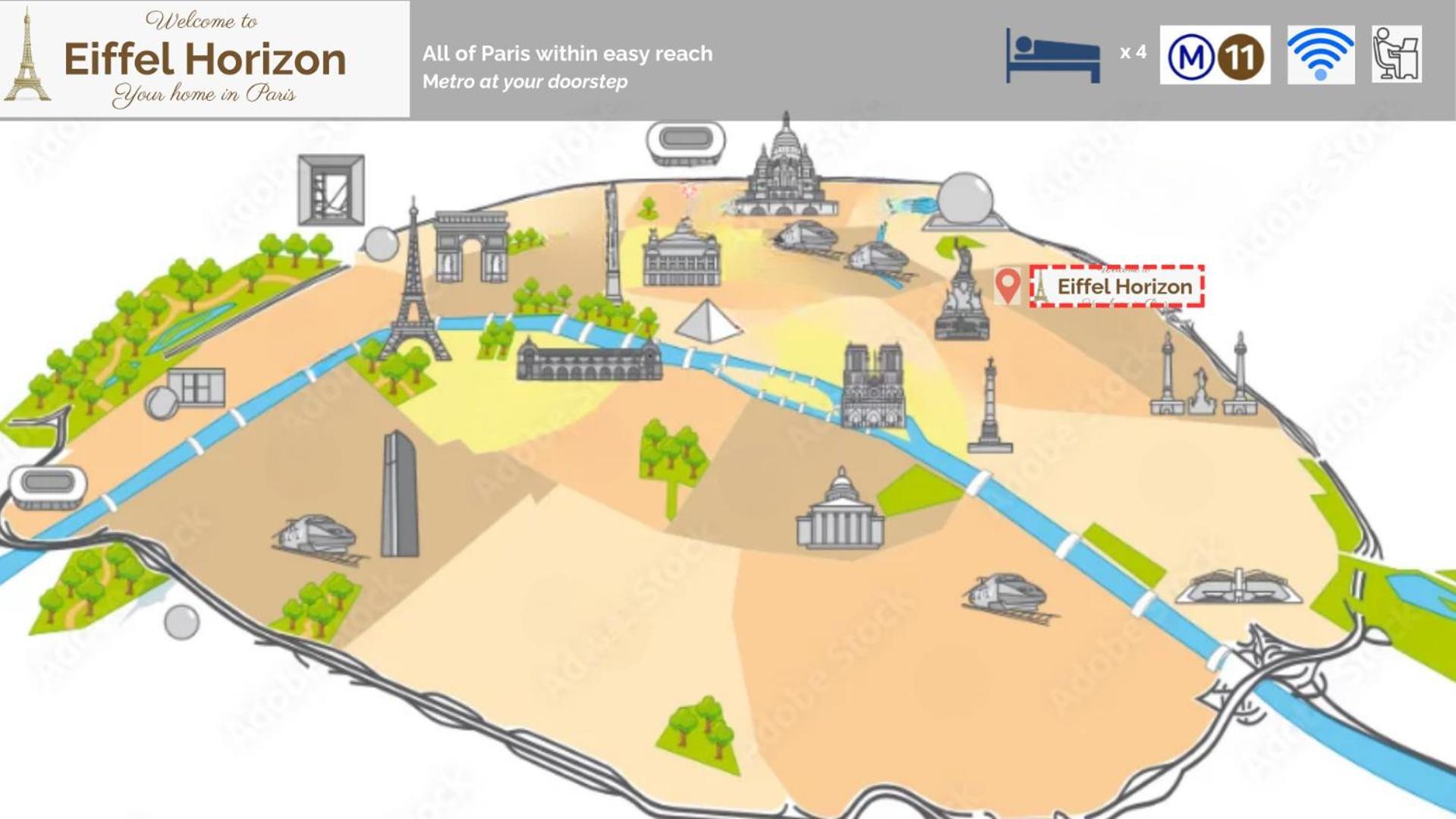 Eiffel Horizon - Grand Espace Familial Au Pied Du Metro Homestay *