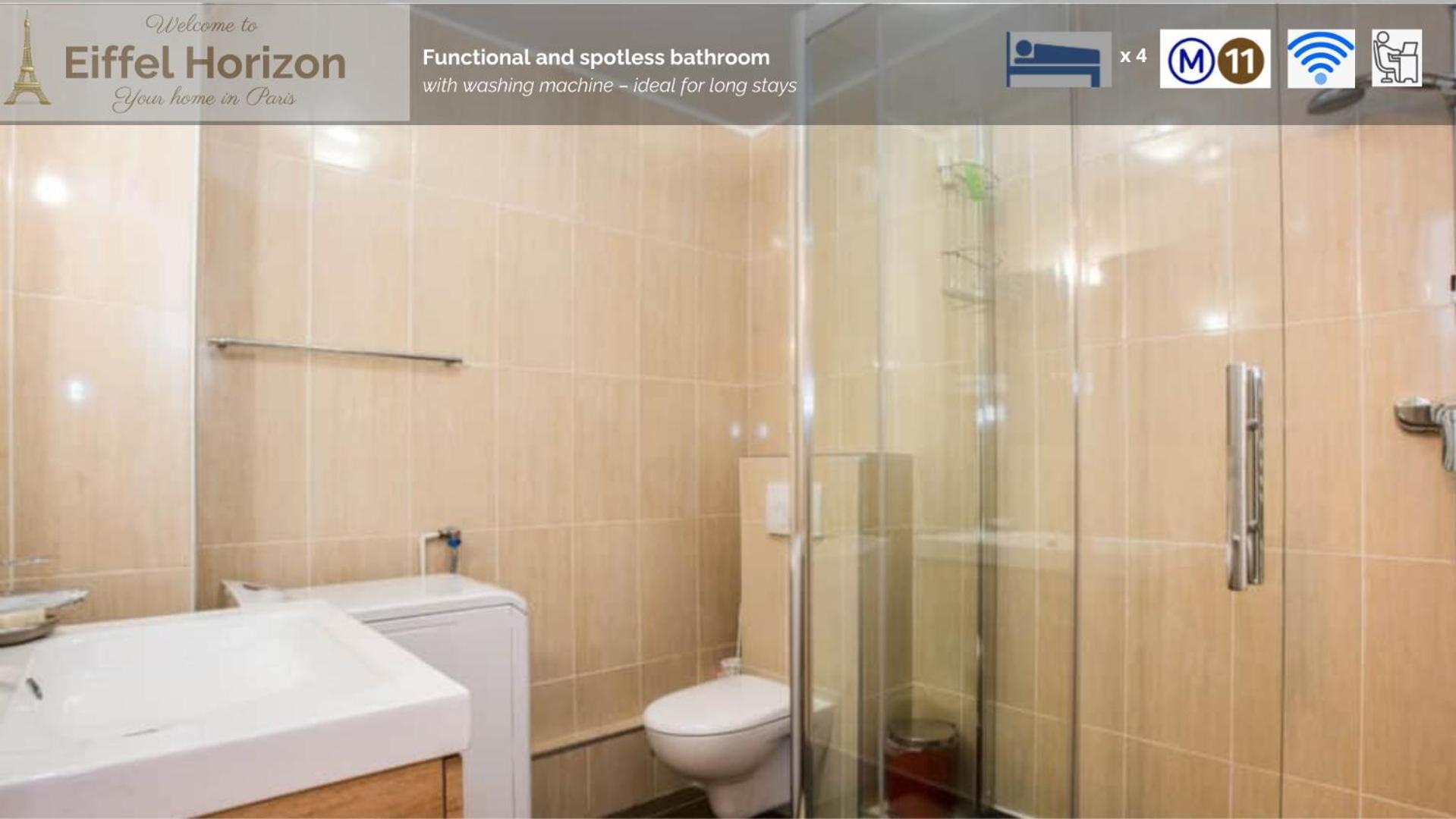 Eiffel Horizon - Grand Espace Familial Au Pied Du Metro Homestay Paris