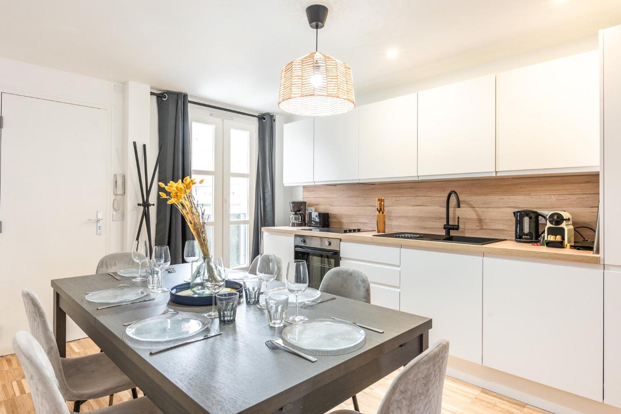 Design - 6 Guests - Buttes Chaumont Apartment Paris
