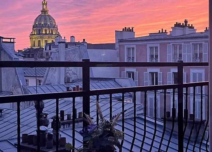 Beautiful Apartment Terrace Invalides And Fireplace