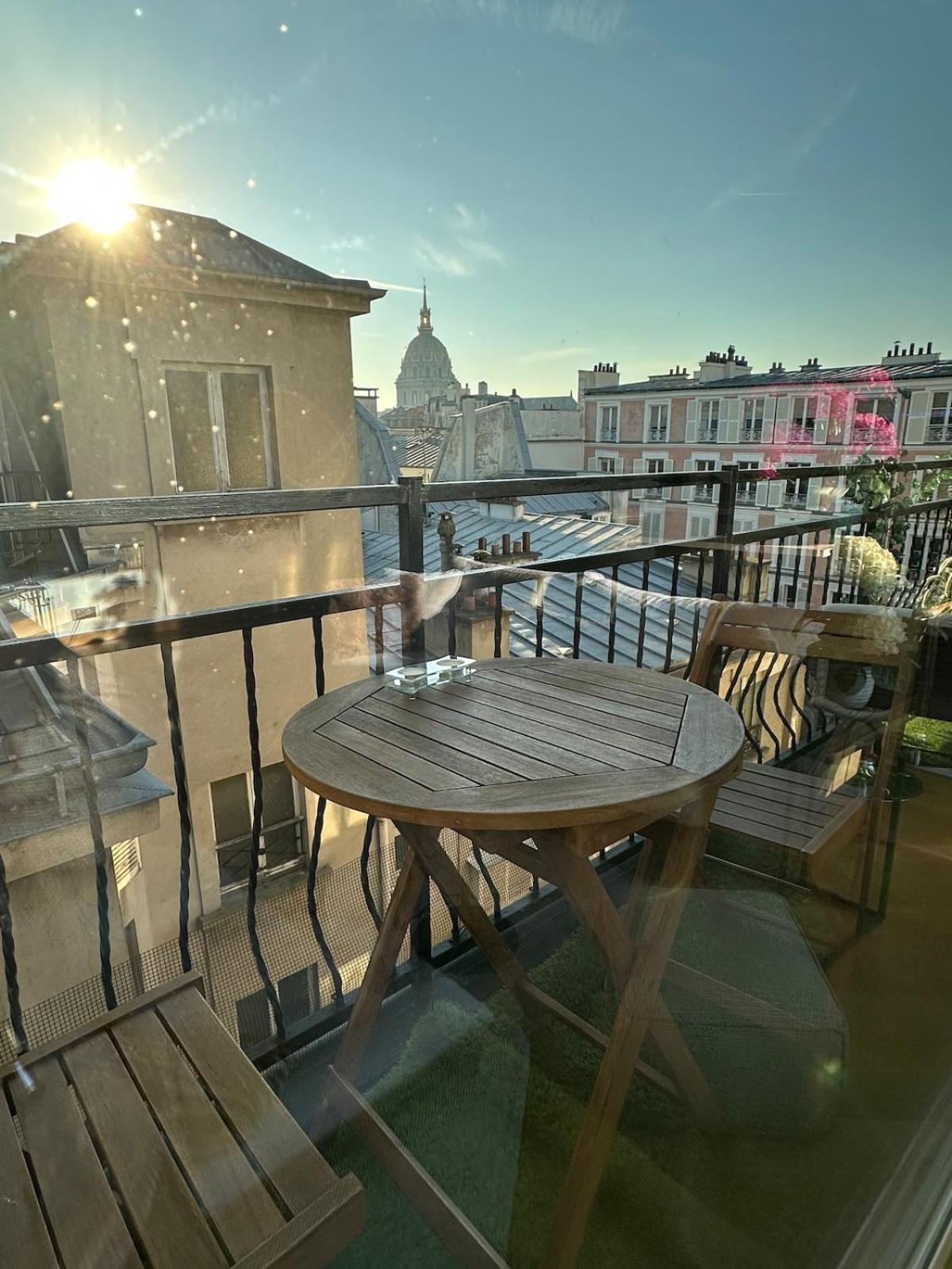 Apartment Beautiful Terrace Invalides And Fireplace